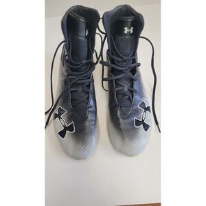 Under Armour‎ Highlight Football Cleats Size 13 Mens Black White Lace Up Logo